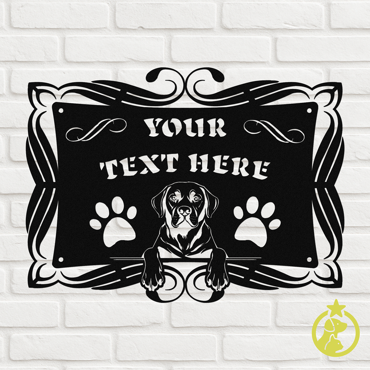 The Peeking Labrador Retriever - Custom Metal Sign