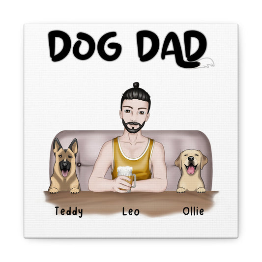 Dog Dad - Personalized Matte Canvas