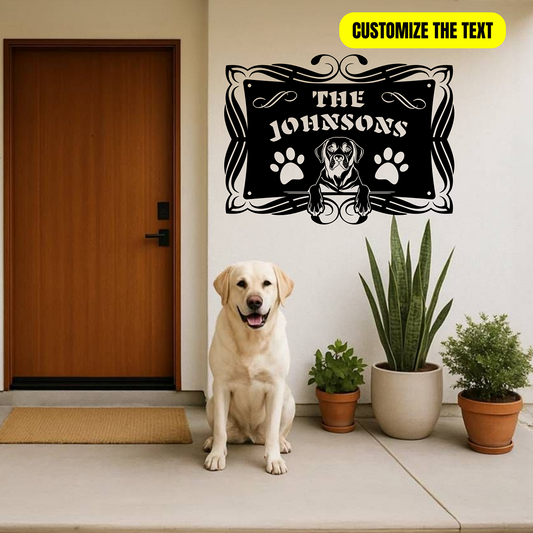 The Peeking Labrador Retriever  - Custom Metal Sign