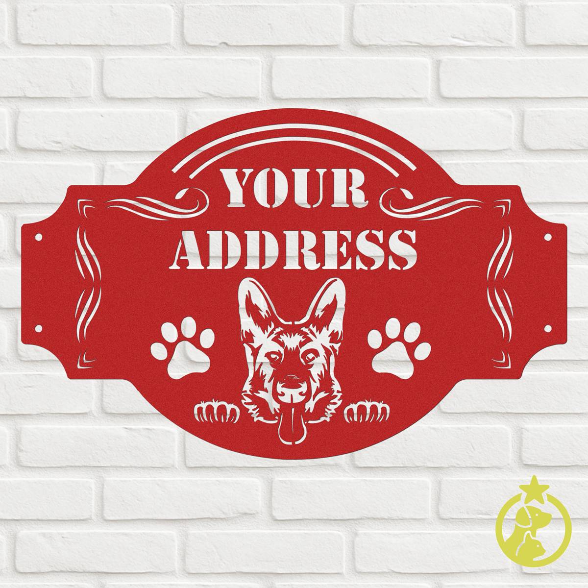 The Peeking German Shepherd - Custom Metal Sign