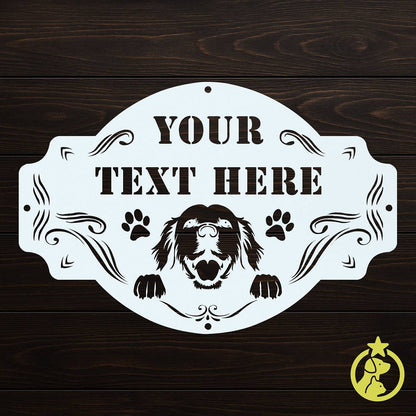The Peeking Golden Retriever  - Custom Metal Sign
