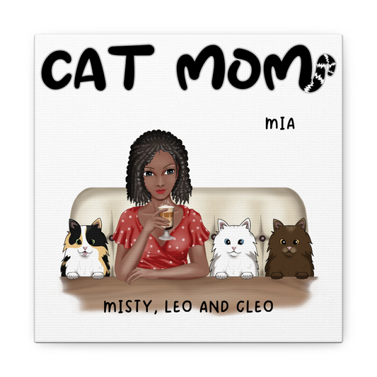 Cat Mom - Personalized Matte Canvas