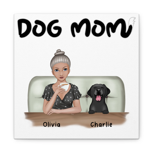 Dog Mom - Personalized Matte Canvas
