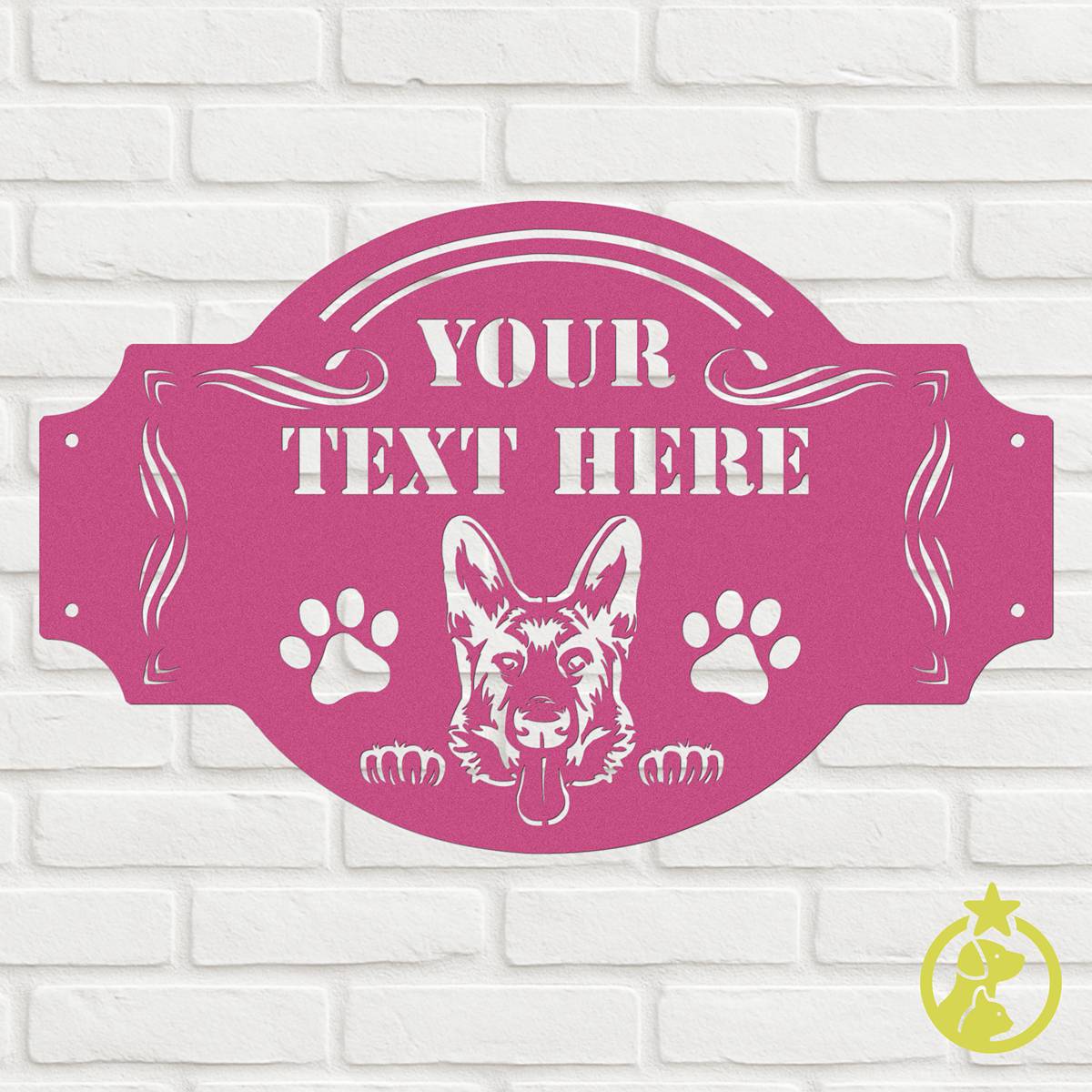The Peeking German Shepherd - Custom Metal Sign