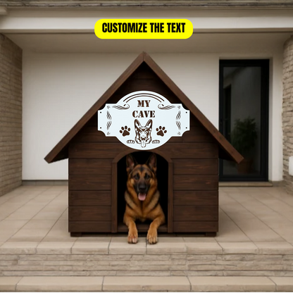 The Peeking German Shepherd - Custom Metal Sign