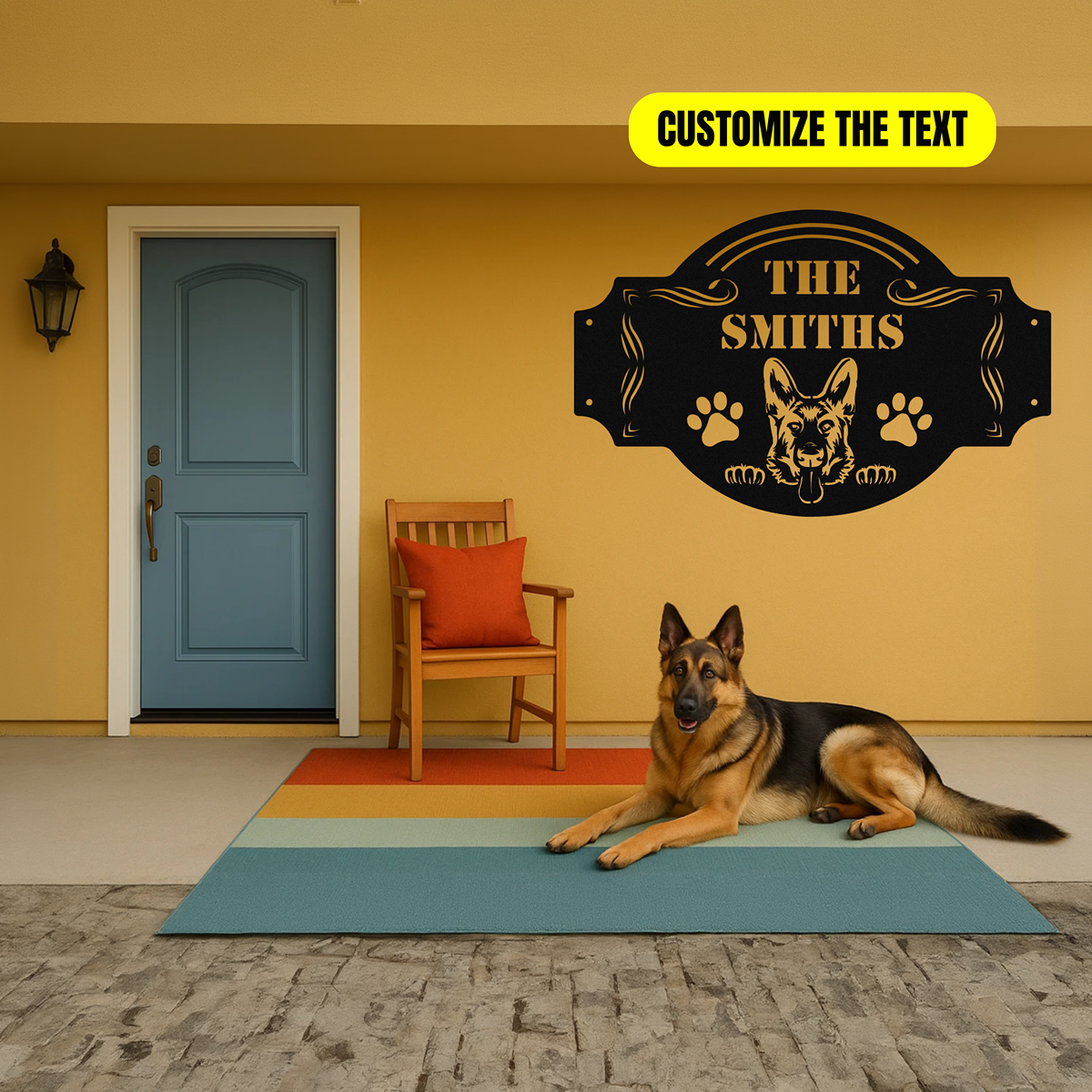 The Peeking German Shepherd - Custom Metal Sign